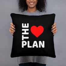 Load image into Gallery viewer, LOVE THE PLAN: Black Pillow