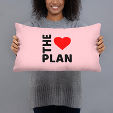 Load image into Gallery viewer, LOVE THE PLAN: White Pillow copy