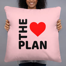 Load image into Gallery viewer, LOVE THE PLAN: White Pillow copy
