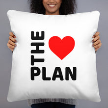 Load image into Gallery viewer, LOVE THE PLAN: White Pillow