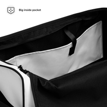 Load image into Gallery viewer, LOVE THE PLAN: White Duffle bag