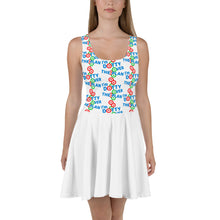 Load image into Gallery viewer, DOTTY OVER THE PLAN: Skater Dress (white)