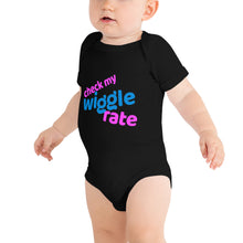 Load image into Gallery viewer, CHECK MY WIGGLE RATE: Baby short sleeve one piece