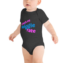 Load image into Gallery viewer, CHECK MY WIGGLE RATE: Baby short sleeve one piece