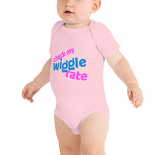 Load image into Gallery viewer, CHECK MY WIGGLE RATE: Baby short sleeve one piece