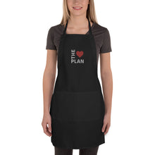 Load image into Gallery viewer, LOVE THE PLAN: Embroidered Apron (black or white)