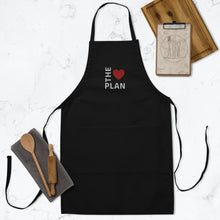 Load image into Gallery viewer, LOVE THE PLAN: Embroidered Apron (black or white)