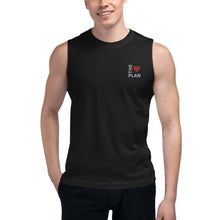 Load image into Gallery viewer, LOVE THE PLAN: Embroidered Muscle Shirt