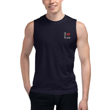 Load image into Gallery viewer, LOVE THE PLAN: Embroidered Muscle Shirt