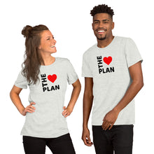 Load image into Gallery viewer, LOVE THE PLAN: Short-Sleeve Unisex T-Shirt (black text)