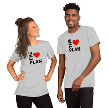 Load image into Gallery viewer, LOVE THE PLAN: Short-Sleeve Unisex T-Shirt (black text)