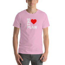 Load image into Gallery viewer, LOVE THE PLAN: Short-Sleeve Unisex T-Shirt (white text)