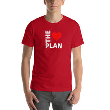 Load image into Gallery viewer, LOVE THE PLAN: Short-Sleeve Unisex T-Shirt (white text)