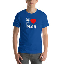 Load image into Gallery viewer, LOVE THE PLAN: Short-Sleeve Unisex T-Shirt (white text)