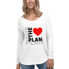 Load image into Gallery viewer, LOVE THE PLAN: Ladies' Long Sleeve Tee (white)