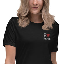 Load image into Gallery viewer, LOVE THE PLAN: Women's Relaxed T-Shirt (Embroidered)
