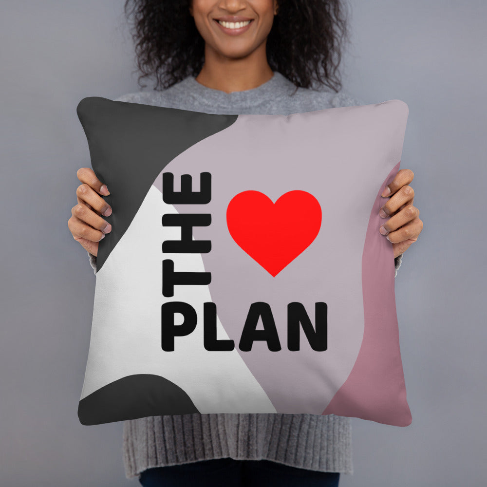 LOVE THE PLAN: Abstract 1 Pillow