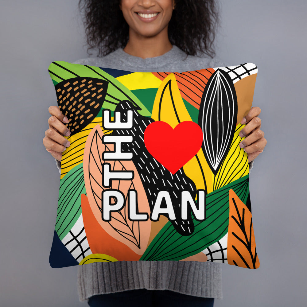 LOVE THE PLAN: Abstract 3 Pillow