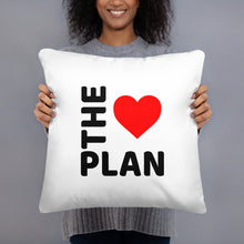 Load image into Gallery viewer, LOVE THE PLAN: White Pillow
