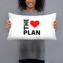 Load image into Gallery viewer, LOVE THE PLAN: White Pillow
