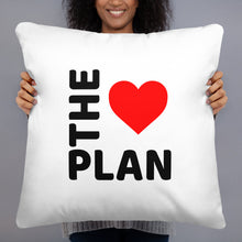 Load image into Gallery viewer, LOVE THE PLAN: White Pillow
