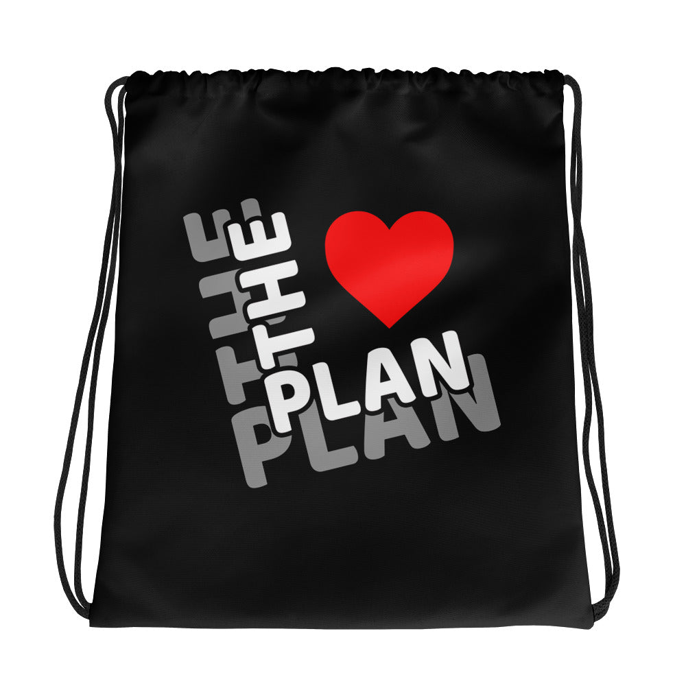 THE PLAN: Drawstring bag (black)