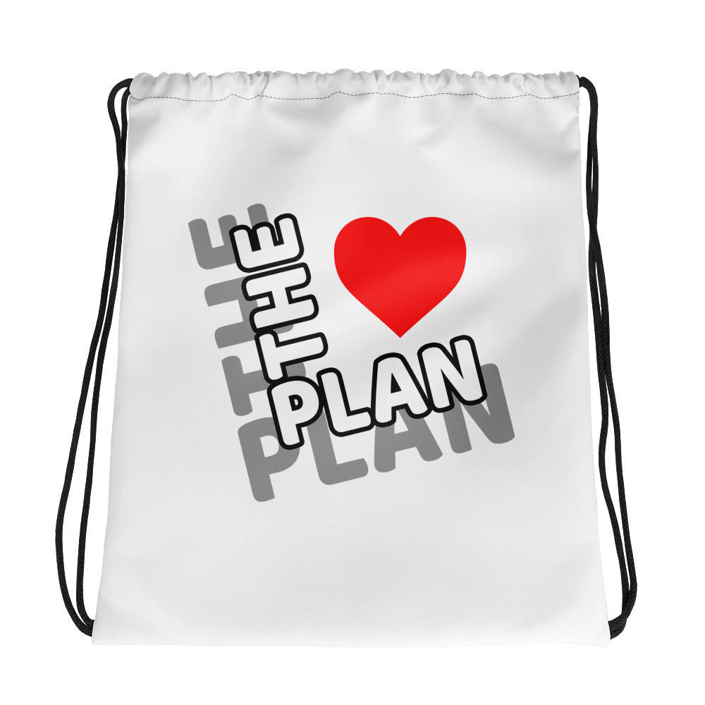 THE PLAN: Drawstring bag (white)