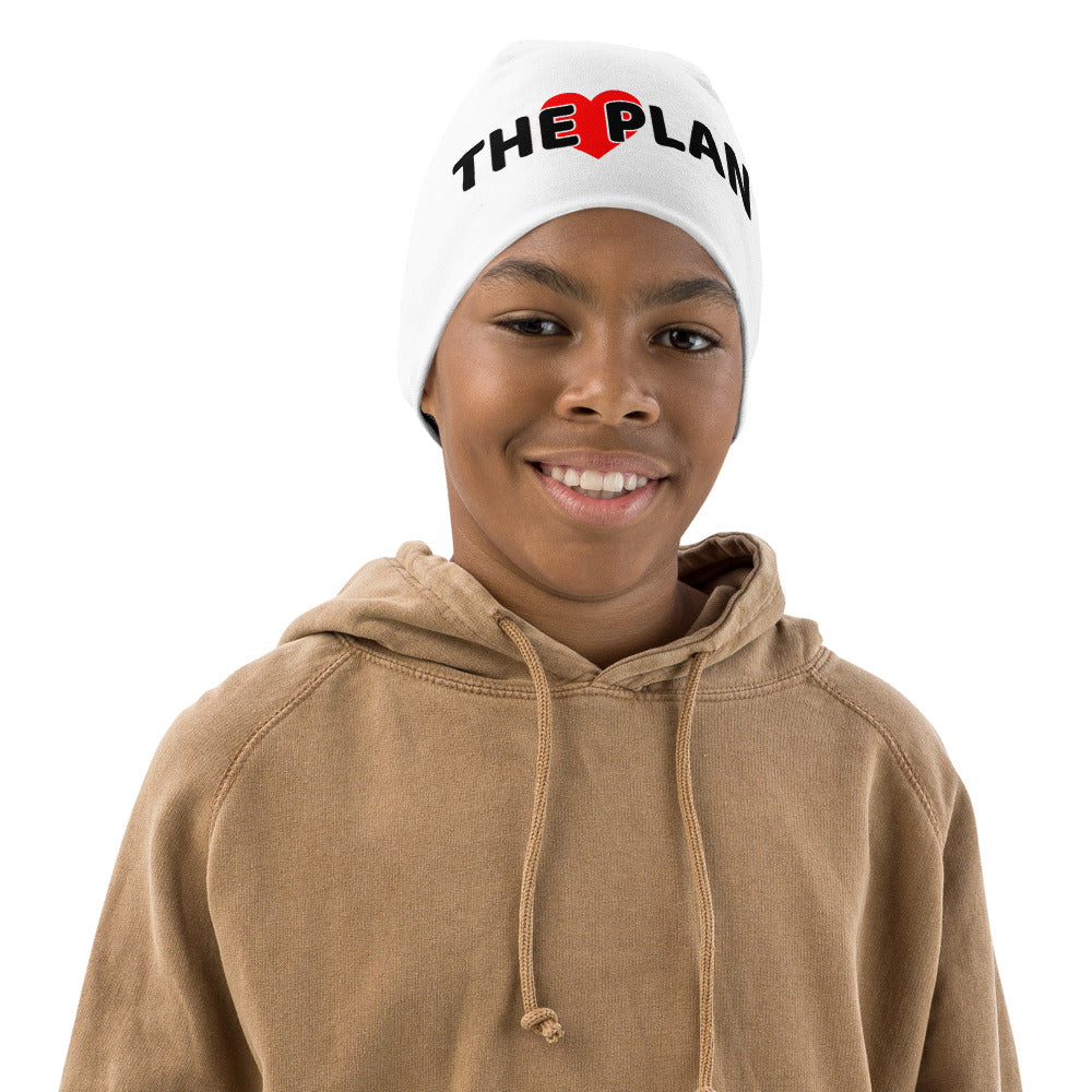 LOVE THE PLAN: Kids Beanie (white)