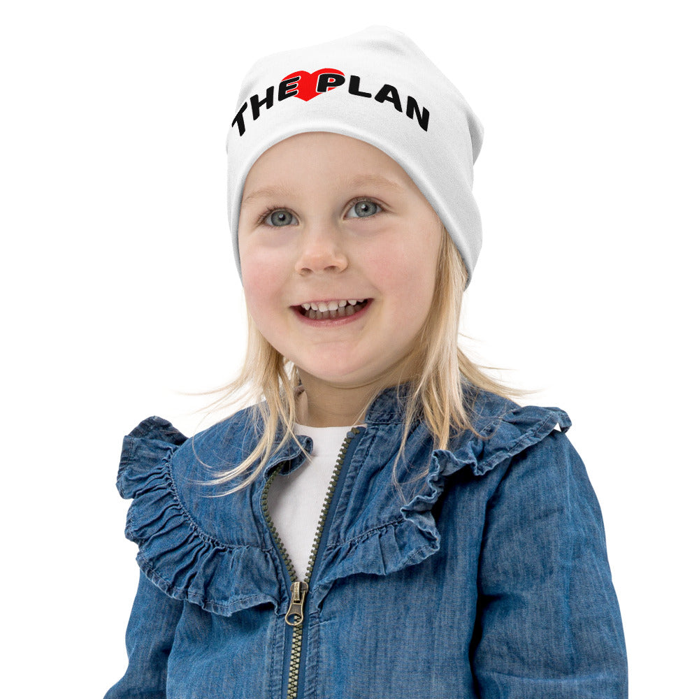 LOVE THE PLAN: Kids Beanie (white)