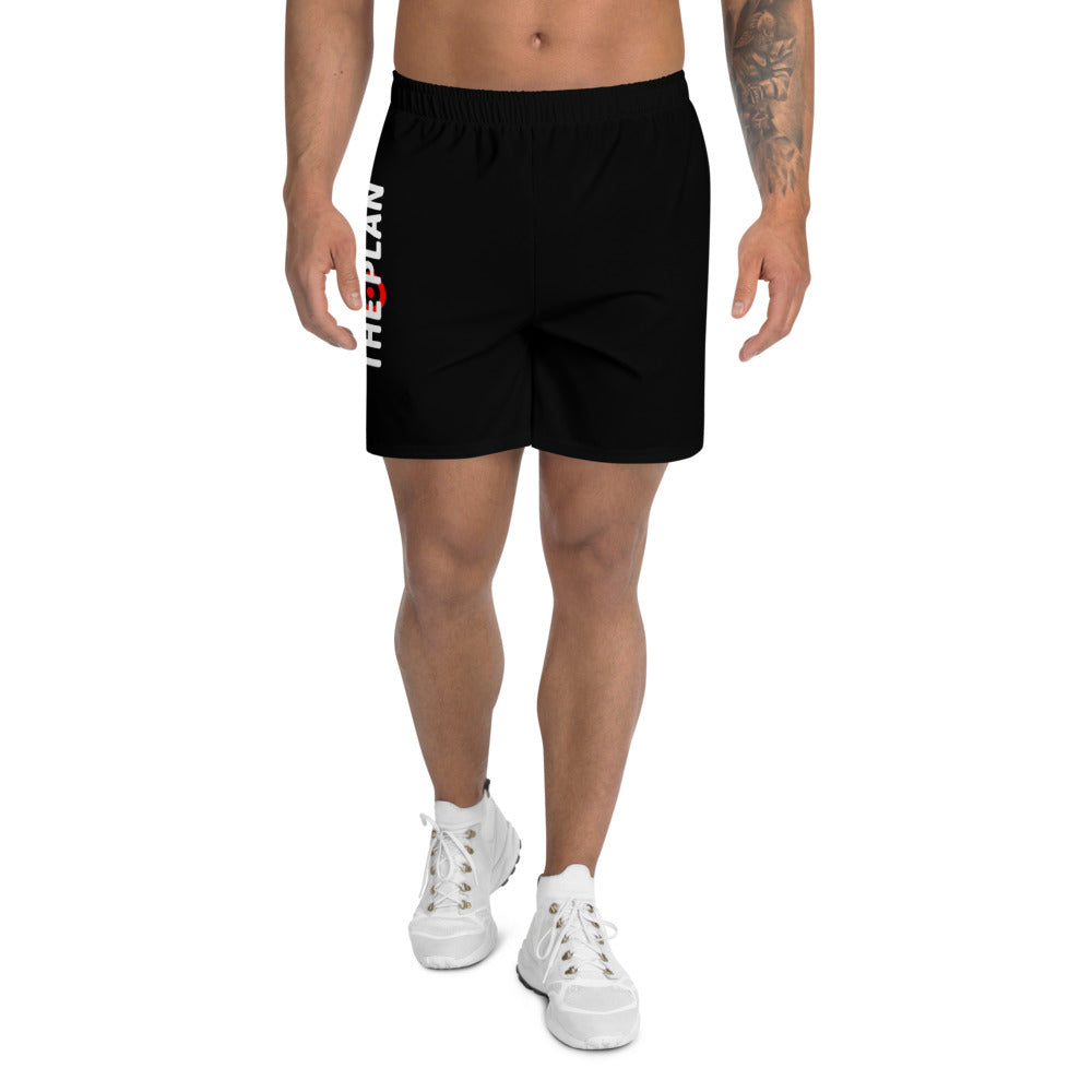 LOVE THE PLAN: Men's Athletic Long Shorts (black)
