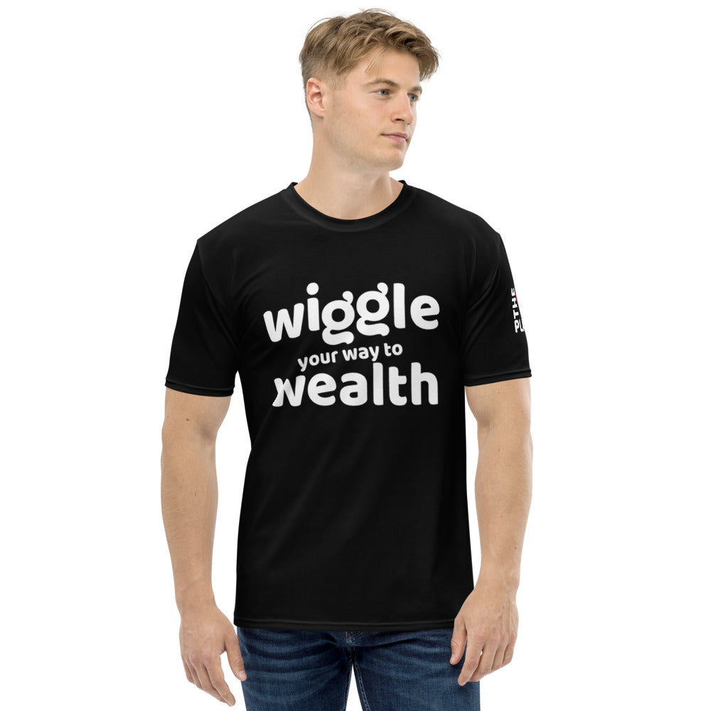WIGGLE YOUR WAY TO WEALTH: Men's T-shirt (black)