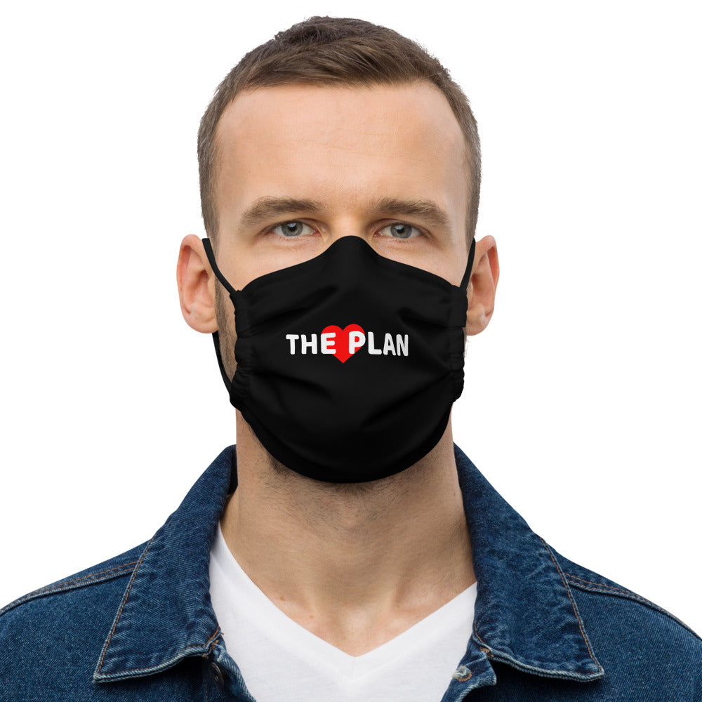 LOVE THE PLAN: Premium face mask (black)