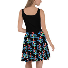 Load image into Gallery viewer, DOTTY OVER THE PLAN: Skater Dress (black)
