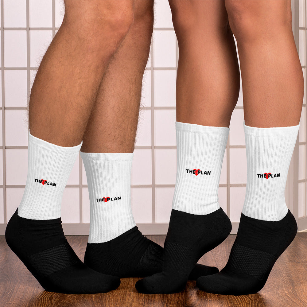 LOVE THE PLAN 2: White & Black Socks