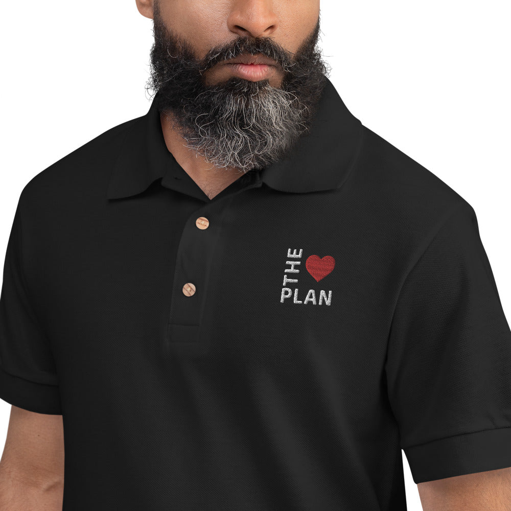 LOVE THE PLAN: Embroidered Polo Shirt