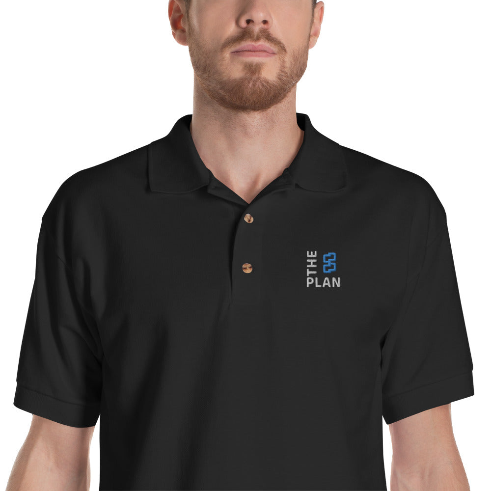 THE PLAN LOGO: Embroidered Polo Shirt