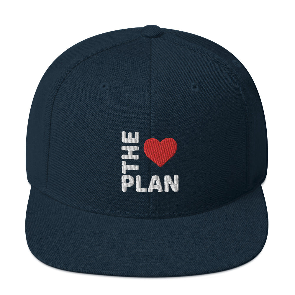 LOVE THE PLAN: Embroidered Snapback Hat