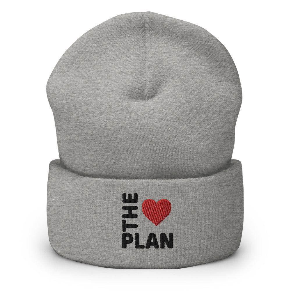 LOVE THE PLAN: Cuffed Beanie (light)