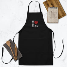 Load image into Gallery viewer, LOVE THE PLAN: Embroidered Apron (black or white)
