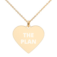 Load image into Gallery viewer, THE PLAN - Engraved Silver Heart Necklace
