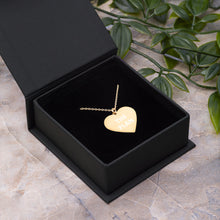 Load image into Gallery viewer, THE PLAN - Engraved Silver Heart Necklace
