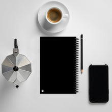 Load image into Gallery viewer, THE PLAN: Spiral notebook (black)
