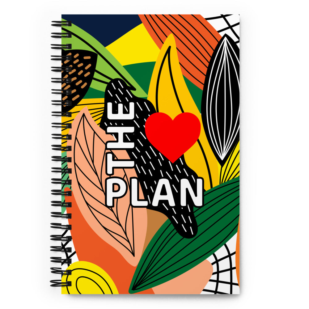 LOVE THE PLAN: Spiral notebook (abstract)