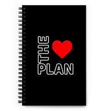 Load image into Gallery viewer, LOVE THE PLAN: Spiral notebook (black)
