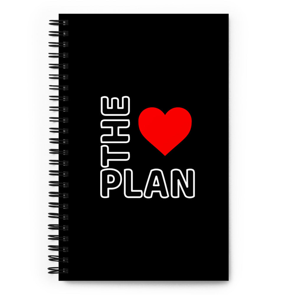 LOVE THE PLAN: Spiral notebook (black)