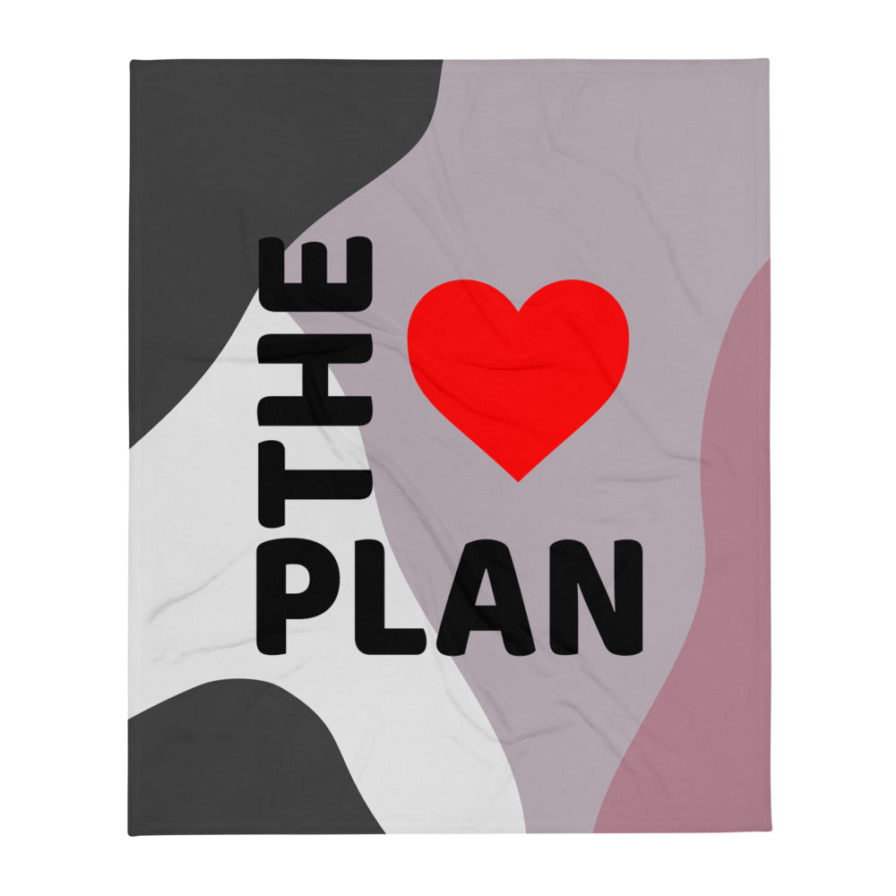 LOVE THE PLAN: Throw Blanket (abstract 1)