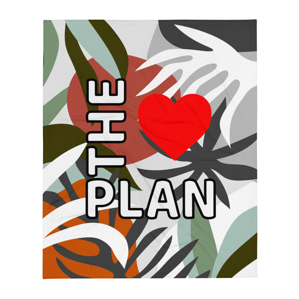 LOVE THE PLAN: Throw Blanket (abstract 2)