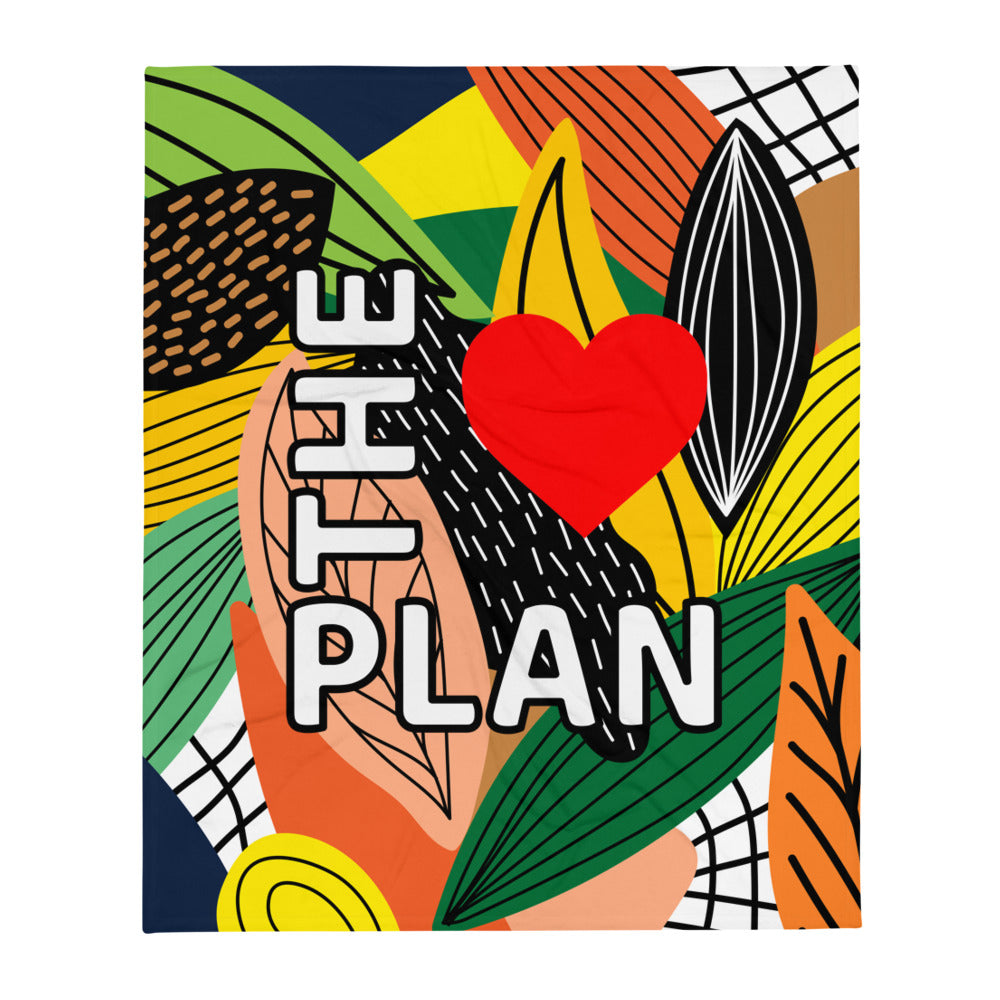 LOVE THE PLAN: Throw Blanket (abstract 3)