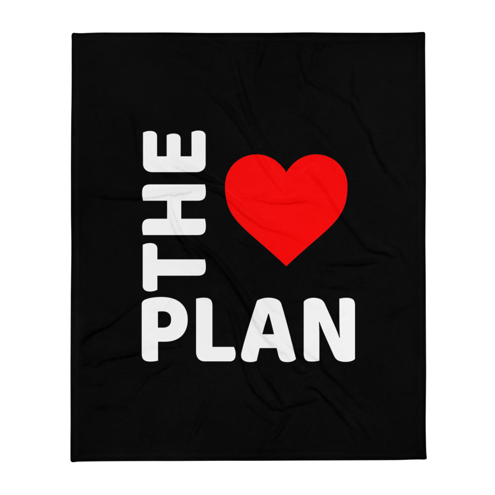 LOVE THE PLAN: Throw Blanket (black)