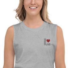 Load image into Gallery viewer, LOVE THE PLAN: Embroidered Sleeveless  Shirt
